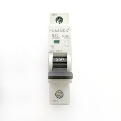 Fusebox CP Circuit Protection MT06B201 B20 20A 20 Amp MCB Circuit Breaker Type B